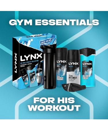 LYNX Ice Chill Gym Collection Gift Set - Deodorant, Body Wash, Body Spray, Anti-Perspirant, Water Bottle & Towel for Men's Daily Routine - Buy Online on GoSupps.com