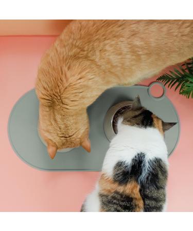 Shop Katznapf Waterproof Silicone Cat & Dog Feeding Mat | 49x25cm Sage Green | No-Bowl Pad for Mess-Free Meals - Buy Online on GoSupps.com