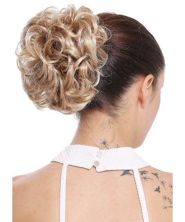 WIG ME UP - Q0147-27T613 hairpiece bun bun short voluminous braid curls butterfly clip blonde mix