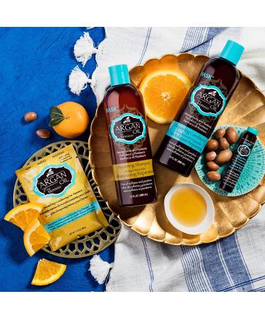 HASK ARGAN Repairing Hair Oil Vials - Shine & Frizz Control - Color Safe - Gluten, Sulfate, & Paraben Free - 2 Hair Oil Pumps - 2 Fl Oz (Pack of 2) - Buy Online on GoSupps.com