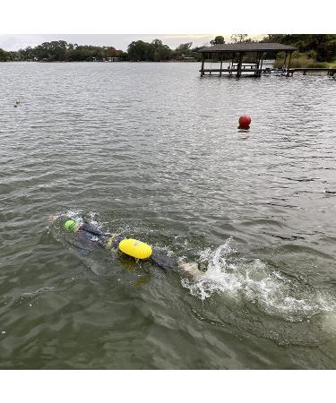 New Wave Swim Bubble - Yellow Safety Swim Buoy for Open Water Swimmers and Triathletes - Buy Online on GoSupps.com