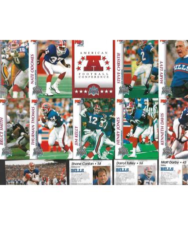 1993 Pro Set Super Bowl XXVII Buffalo Bills Team Set of Football Trading Cards (CT-19) - Includes Head Coach Marv Levy, Jim Kelly, Thurman Thomas, Bruce Smith, James Lofton, Andre Reed, Steve Tasker, Cornelius Bennett, Steve Christie, John Fina