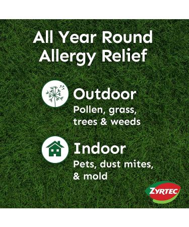 Zyrtec 24-Hour Allergy Relief Tablets 10mg - 5 Count - Buy Online on GoSupps.com