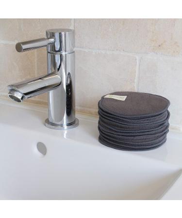 10 XL Reusable Bamboo Activated Carbon Makeup Pads | Washable Eco-Friendly Slurry Pads | Sustainable Cotton Towels - Buy Online on GoSupps.com