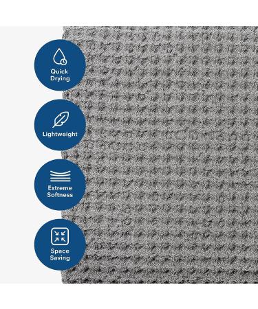 Waffle Weave 100% Supima Cotton Towel Set - Twilight Blue Bath Towel Set - Buy Online on GoSupps.com