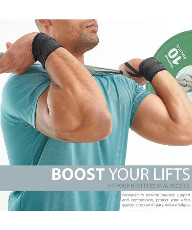 WARM BODY COLD MIND Premium Cotton Wrist Wraps for Crossfit & Weightlifting - Black 30 - Buy Online on GoSupps.com