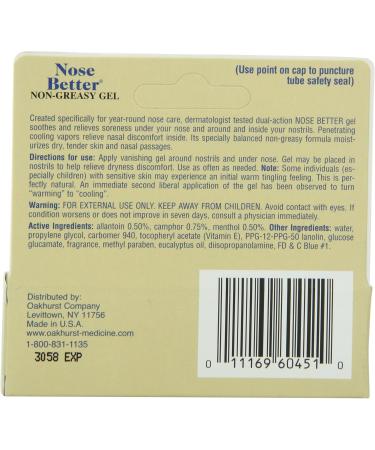 Nose Better Non-Greasy Aromatic Relief Gel - 0.46 Ounce | Fast International Shipping | Soothing Nasal Comfort - Buy Online on GoSupps.com