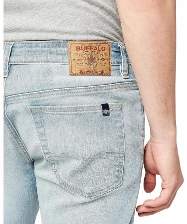 Buffalo David Bitton Men's Slim Bootcut Jeans 31W x 32L Mid Blue - Buy Online on GoSupps.com