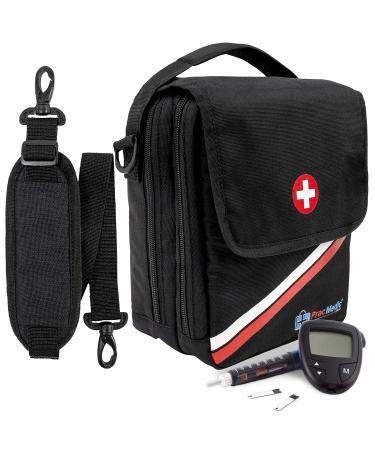 PracMedic Bags Insulin Cooler Travel Case - Medicine Bag - holds Insulin Pen Case Diabetic Supply Epipen Auvi Q Medicine Bottle First Aid Asthma Allergy Meds - Diabetes Gifts (X-MEDS Black) - Buy Online on GoSupps.com