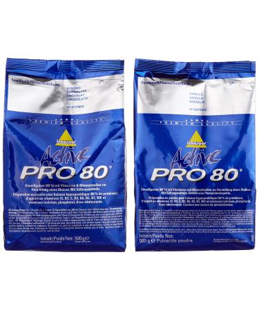 Inkospor Active Proteinshake Pro 80 bags 2-pack (2 x 500 g) Vanilla/Chocolate 1-pack (1 x 1 kg)