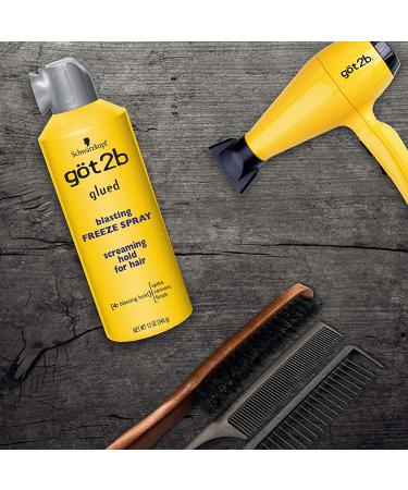 Got2b Glued Blasting Freeze Hairspray 12 oz - Pack of 2 Unscented - Best Hold for Styling - 2 Count - Buy Online on GoSupps.com