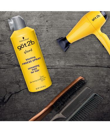 Got2B Glued Blasting Freeze Hairspray 12 oz Pack of 2 & Glued Styling Spiking Hair Gel 2-6oz tubes + 1 Travel 1.25oz tube Blasting Freeze Spray 12 Fl Oz (Pack of 2) Hairspray + Hair Gel 2 - 6oz - Buy Online on GoSupps.com