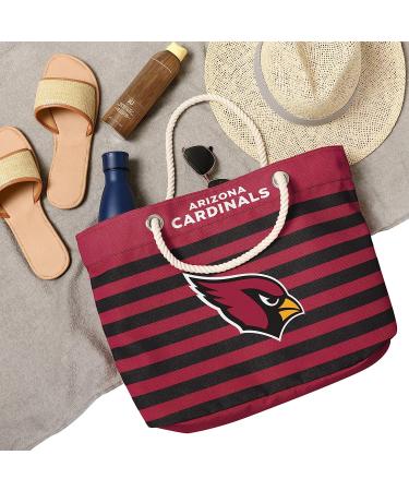 Arizona Cardinals Nautical Stripe Tote Beach Bag - Official NFL Team Logo | Team Color - Buy Online on GoSupps.com