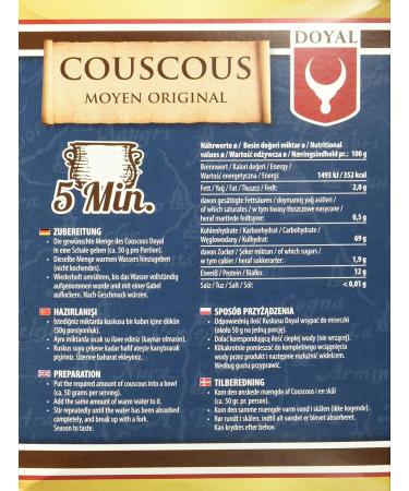 Doyal Couscous - Airy Loose Couscous with Nutty Flavor | Authentic North African Specialty - 500g Pack | International Shipping Available - Buy Online on GoSupps.com