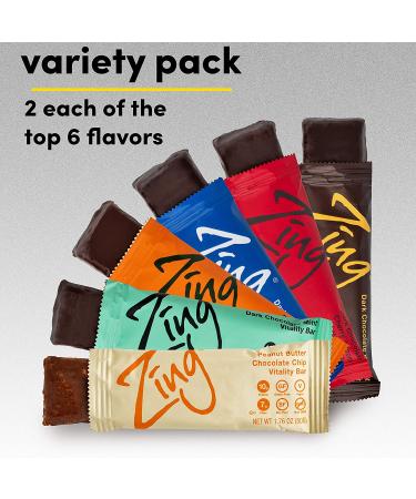 Zing Bars Dark Chocolate Mint Protein Bar - 10g Protein, Gluten Free, Plant-Based, Pack of 12 - Buy Online on GoSupps.com