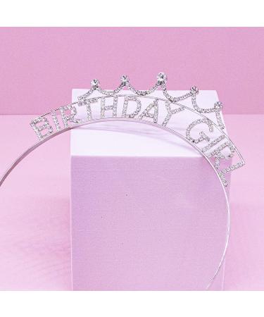 FROG SAC Birthday Girl Crown Headband - Rhinestone Princess Tiara for Kids & Teens - Buy Online on GoSupps.com