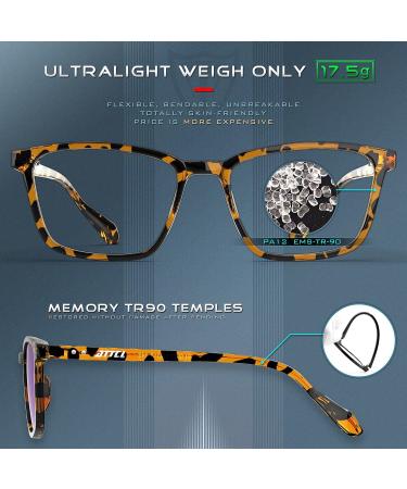 ATTCL Unisex Blue Light Filter Glasses - UV Protection Headache Relief Non-Prescription - Model M Bl5577 Leopard - Buy Online on GoSupps.com