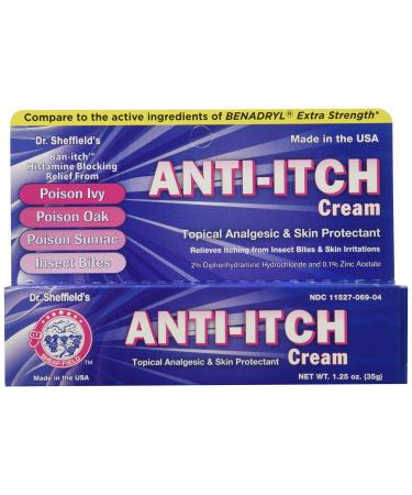 Dr. Sheffield Anti-Itch Cream with Histamine Blocker, 1.25 oz - Buy Online on GoSupps.com