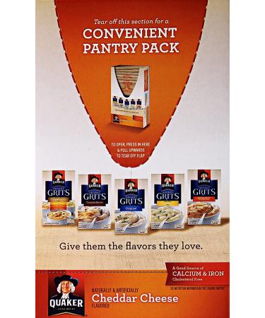 Quaker Instant Grits Cheddar Cheese 12 ct 1 Ounce - Pack of 12 - Buy Online on GoSupps.com