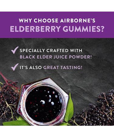 AirBorne Elderberry Immune Support Gummies - 60 Count | Boost Your Health - Buy Online on GoSupps.com