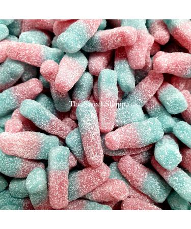 Fizzy Bubblegum Bottles - Pick N Mix Retro Sweet Shop - Wedding - Favours - Candy Treats - Fizzy Sweets - Sour Sweets (400g)