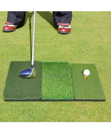 NEWCARE Golf Hitting Mat 3-in-1 Foldable Grass Mat - Practice Chipping, Swing Detection, Batting - Backyard Portable Mat for Driving & Putting - Golf Training Tri-Turf Mat - Buy Online on GoSupps.com