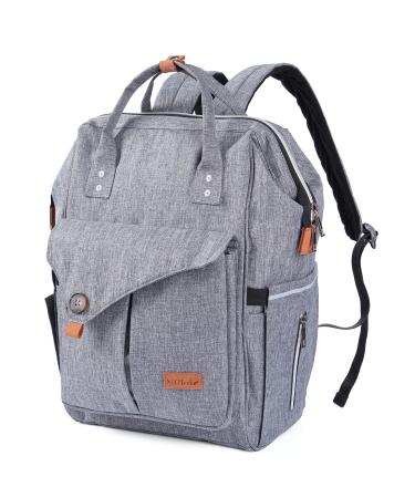 NEOtech Care Diaper Bag Backpack for Baby Girl/Boy Wide Opening Multifunctional Organization Pockets - Black/Gray/Blue