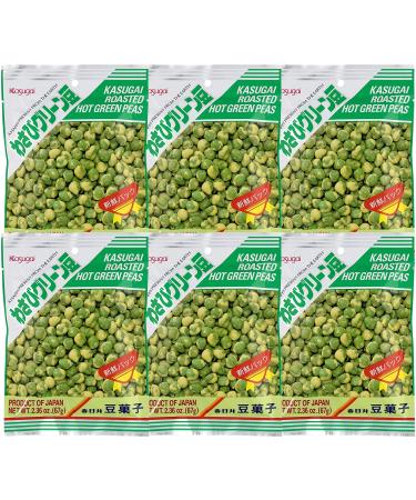 Kasugai Wasabi Green Peas 2.36oz (6 Pack) 2.61 Ounce (Pack of 6)