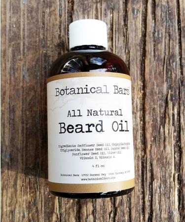 Unscented Beard Oil & Leave-In Conditioner - 4 oz All-Natural Handmade Fragrance-Free Beard Care by Botanical Bars - Buy Online on GoSupps.com