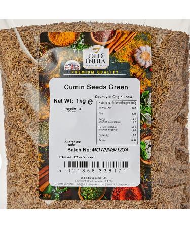 Old India Cumin Seeds Green 1 Kg - Premium Quality Spice for Cooking - Pack of 1 - Buy Online on GoSupps.com