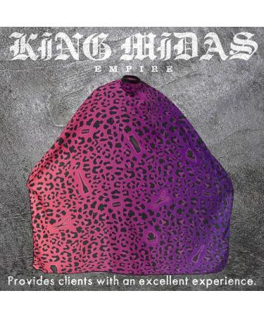 King Midas Empire Unisex Hair Stylist Cape - Waterproof Adjustable Cutting Cape in Purple/Pink - Perfect for Professionals & Home Use - Buy Online on GoSupps.com