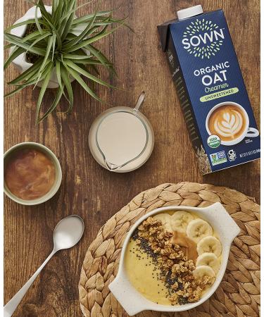 SOWN Organic Oat Creamer Unsweetened - Barista Oat Milk Non Dairy Coffee Creamer - 32oz (Pack of 3) - Buy Online on GoSupps.com