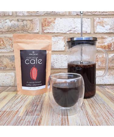 Cacao Cafe 200g | Coffee alternative (made from cacao) | For brewing in a cafetiere | Gentle Energy | Low Calorie | No Coffee | No Sugar | Antioxidants | Compostable Packaging - Buy Online on GoSupps.com