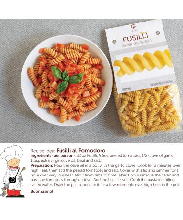Gusta Rotini Fusilli Pasta - Premium Italian Durum Wheat Semolina Organic Al Dente Pasta - Non-GMO & Gourmet - 17.64oz (2 Pack) - Buy Online on GoSupps.com