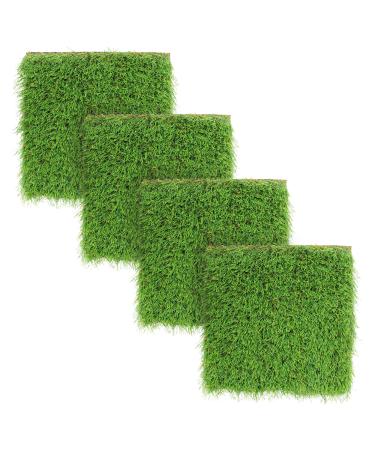 Rural365 Nesting Box Pads Artificial Turf Square - Synthetic Pads for Chicken Coop Laying Box Grass Pads 12in x 12in 4 Pack