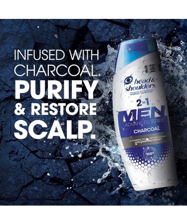 Head & Shoulders Men Advanced Series 2in1 Charcoal Shampoo 12.8 fl oz - Deep Clean & Detox Scalp - Buy Online on GoSupps.com
