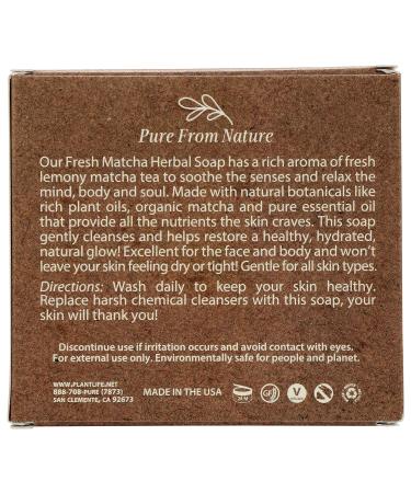 Buy PLANTLIFE Fresh Matcha Bar Soap 4.5 OZ | Natural Skincare for Glowing Skin | International Shipping Available - Buy Online on GoSupps.com
