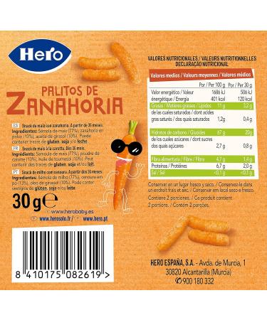  Hero Hero Snack carrot sticks for toddlers - 30g - Buy Online on GoSupps.com
