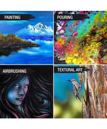 U.S. Art Supply 6x12 Gallery Depth Stretched Canvas 3-Pack - Triple Primed 100% Cotton for Acrylic Pouring Art - Buy Online on GoSupps.com