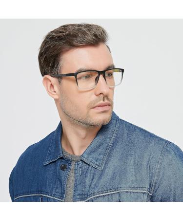 4 Pack Oversized Reading Glasses for Men | Blue Light Blocking | Anti UV & Eye Strain | 1.25x Magnification | Stylish Grey Yellow Brown & Red - Buy Online on GoSupps.com