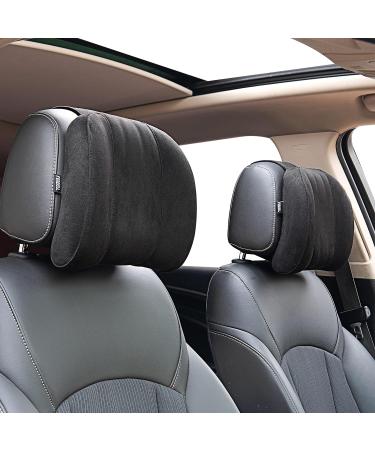 Forbell Memory Cotton Car Headrest Neck Pillow - Suede Black Car Accessories - Buy Online on GoSupps.com