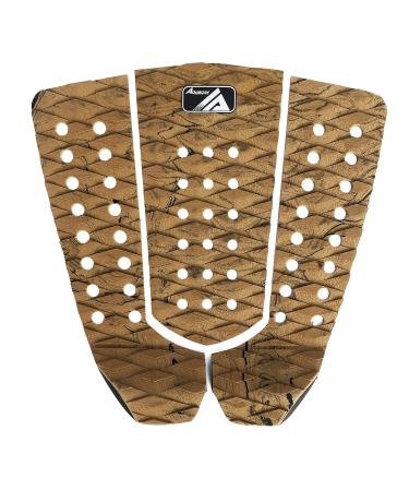 3 Piece Stomp Pad Surfboard EVA Traction Pad with 3M Adhesive Professional Tail Pad/Applies All Boards - Surfboards, Shortboards, Longboards, Skimboards/Multiple Color Choices brown