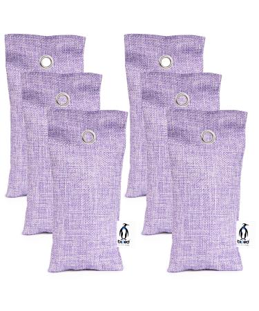 Biped Fresh!Shoe pillow with bamboo activated carbon against an outer smell - natural shoe dryer for unpleasant smelling shoes and sports bags (6x75g) odor neutralizer Z2811 (6 pieces purple) 6x purple
