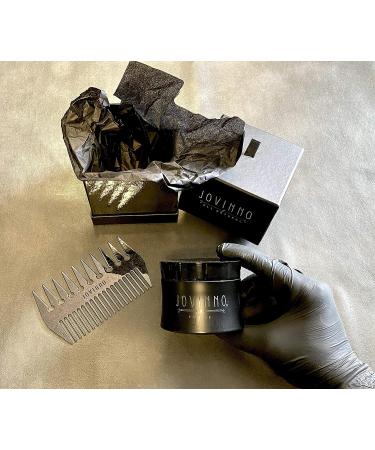 Jovinno Premium Natural Pomade 5oz + Metal Hair & Beard Comb Gift Set - Buy Online on GoSupps.com