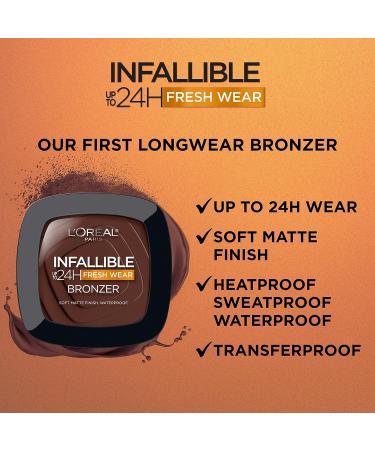 L'Oreal Paris Infallible 24H Fresh Wear Bronzer - Waterproof Soft Matte Longwear - Dark 0.31 oz - International Shipping Available - Buy Online on GoSupps.com