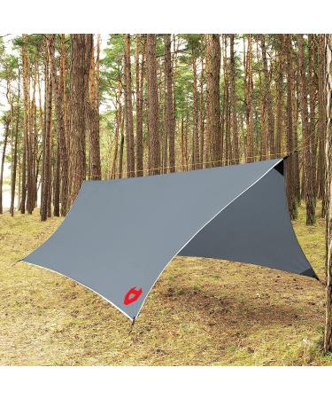 Rain Fly by NoCry 12x10 Lightweight Survival Camping Tarp 100% Waterproof Makes a Great Backpacking Tarp or Hammock Shelter Comes in Multiple Colors  Survival Bracelet Included Grey 12X10 Feet Grey - Buy Online on GoSupps.com