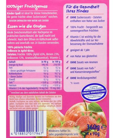 Bebivita Strawberry in Apple-Pear - Pack of 4 (4 x 90g) - Premium Baby Food | International Shipping Available - Buy Online on GoSupps.com