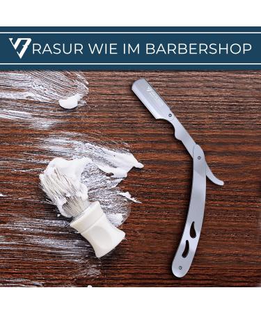 Van de Boos Razor Set - Chrome Stainless Steel Beard Knife & 100 Derby Blades for Precise Wet Shaving - Buy Online on GoSupps.com