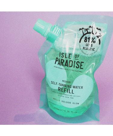 Isle of Paradise Self-Tanning Water Refill - Vegan & Cruelty-Free 6.76 Fl Oz Medium Golden Glow - Buy Online on GoSupps.com