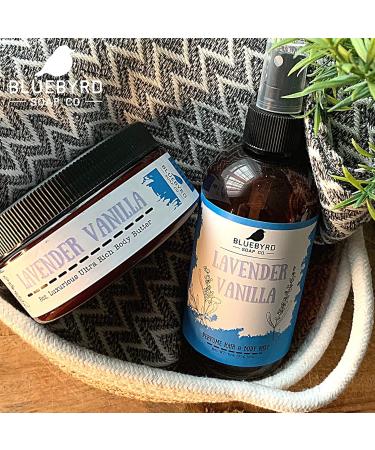Bluebyrd Soap Co. Lavender Vanilla Body Butter Cream | Whipped Lotion for Sensitive Dry Skin | Moisturizing Coconut Oil & Aloe | Ideal for Hands Body & Feet - Buy Online on GoSupps.com